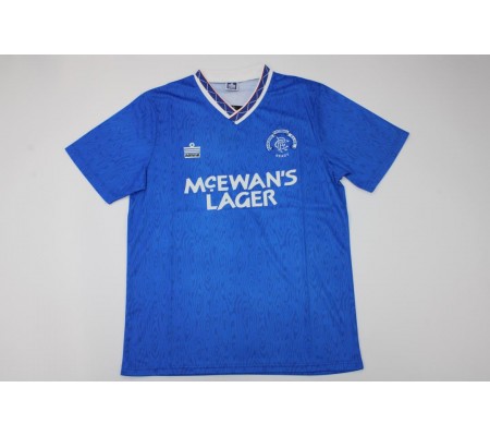 Rangers 90/92 Home Blue Soccer Jersey